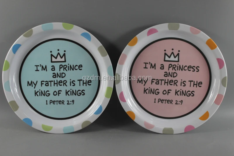Factory supply good quality melamine plate for kids