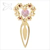 Crystocraft Elegant Gold Plated Crystals Heart shape Metal Bookmark clip Decorated with Crystals from Swarovski Gifts