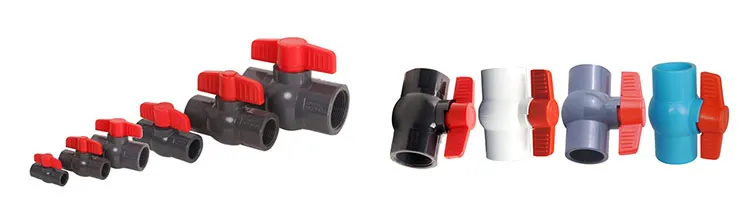 high quality wholesale customized plastic 20mm pvc ball valve for water plumbing