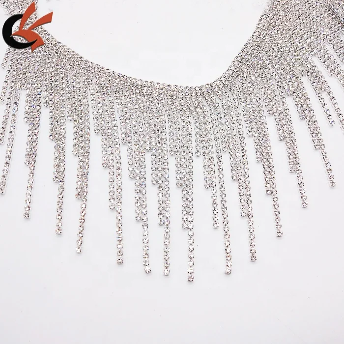 plating silver clear rhinestone trimming.jpg