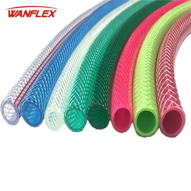 5mm or 13/64 Clear Flexible PVC Tube Reinforced Pipe Water Pond Braided Air Hose 
