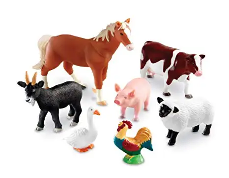 plastic toy farm animals