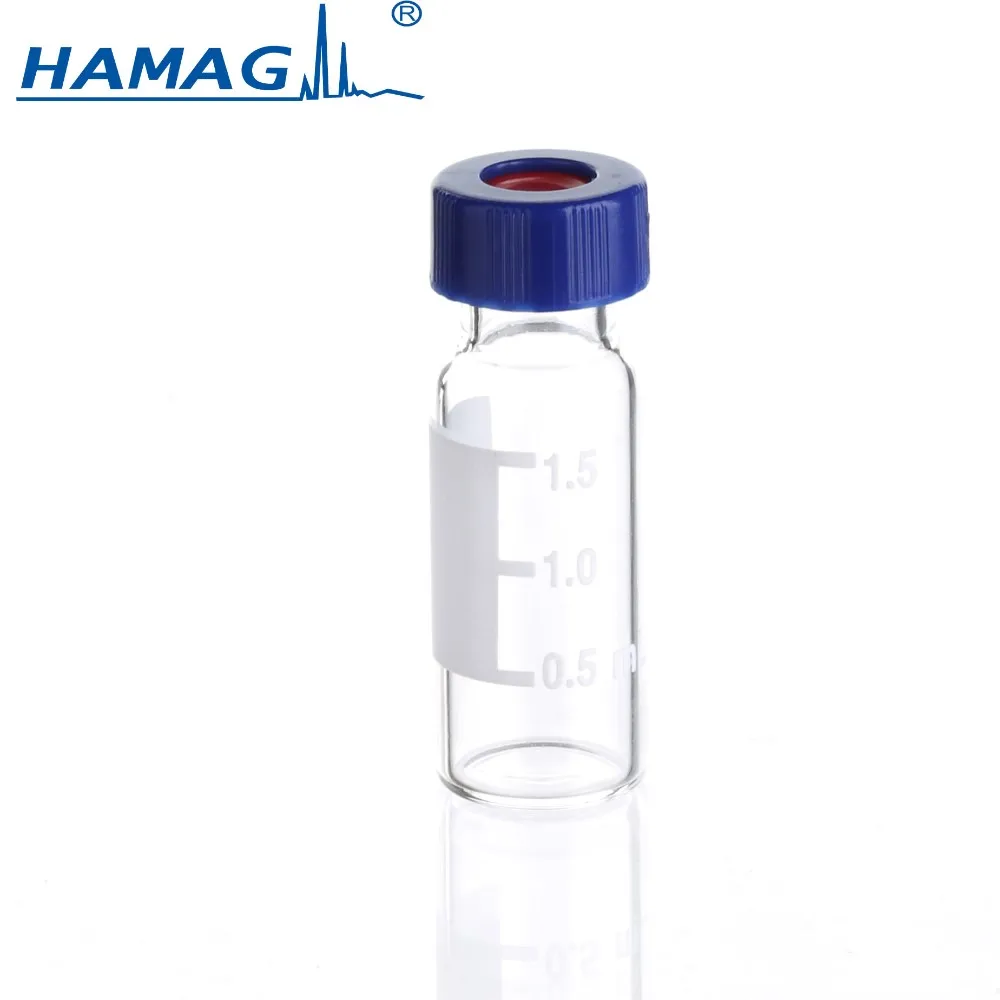 High Recovery Vial With 9-425 Screw Cap,Sterile Borosilicate Glass V Vial, Large Opening, 0.3mL/2mL/4mL,6pcs (Clear, 0.3mL