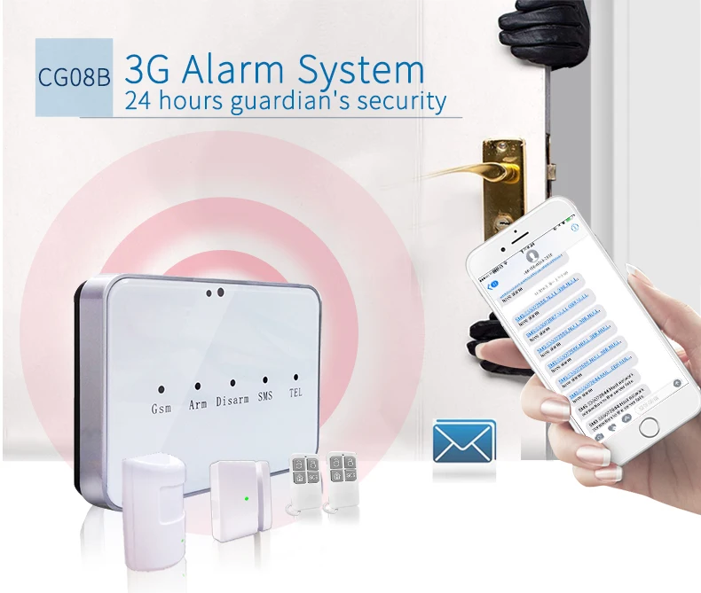 Backup Battery Smart Home Alarm System 3g Camera Security Support