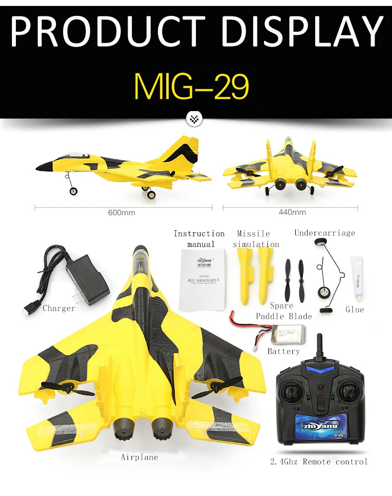 Durable EPP electric foam rc planes with led lights