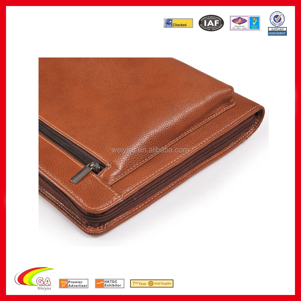 For Ipad Zipper Leather Portfolio Case With Notepad Buy Leather