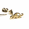 Golden Treble Clef Stud Earrings,Christmas gift,birthday present,factory wholesale