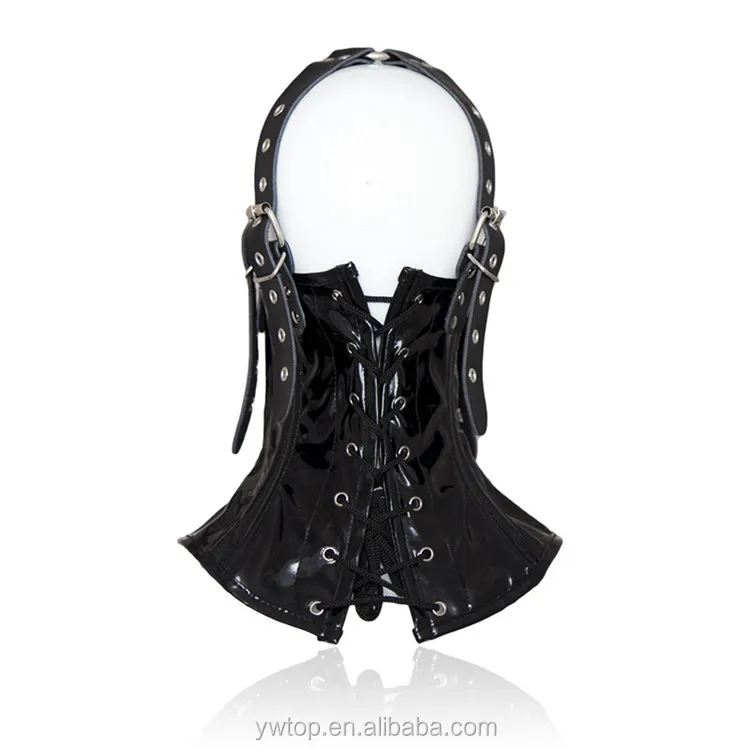 Arnés De Bondage Para Cuello Corsé De Cuero Pu Negro Bdsm Collar Para