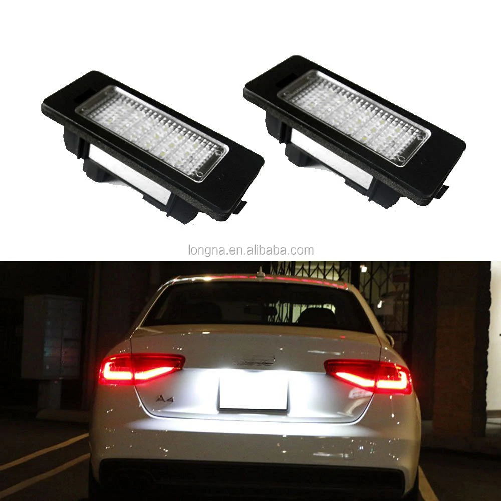 24-SMD Error Free LED License Plate Light Lamps For Audi A3 A4 A5 A6 A7 S3 S4 S5 S6 S7 RS4 RS5 RS7 Q5 TT