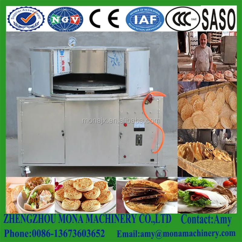 Commercial Arabic Pita Bread Making Machine Automatic Gas Pita