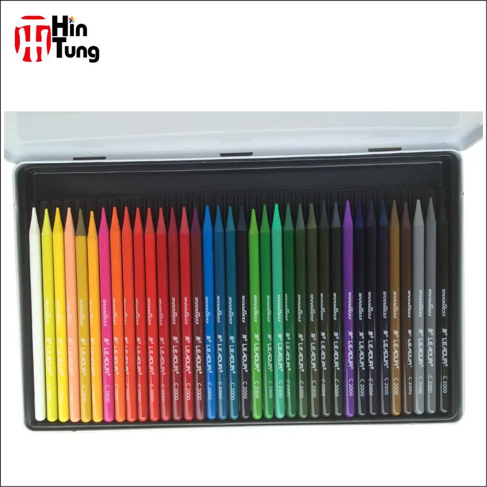 36pcs Graphite Woodless Color Pencil In Tin Box Set Buy Graphite