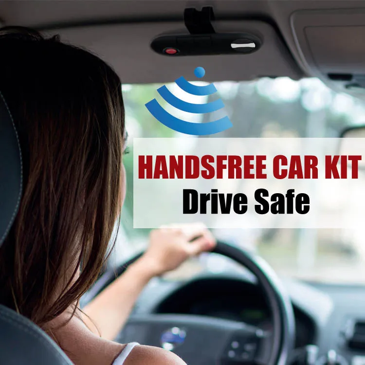 Car Kit Bluetooth Handsfree, Siri Voice Control Multipoint Car Speakerphone, BT V4.2 Hands free Wireless Bluetooth Car Kit