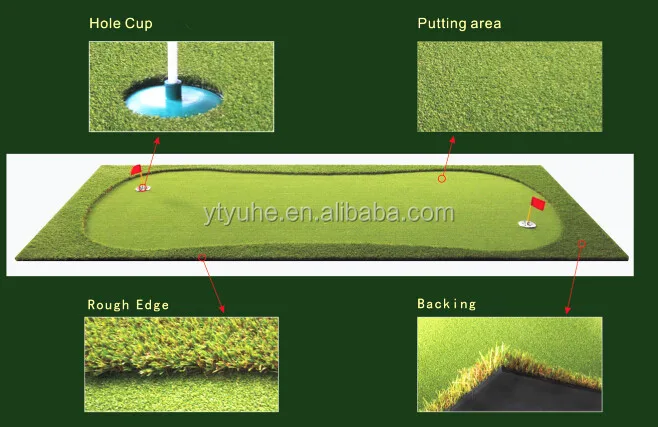 Landscape Type Golf Green Nylon Grass Golf Practice Mats Used Golf