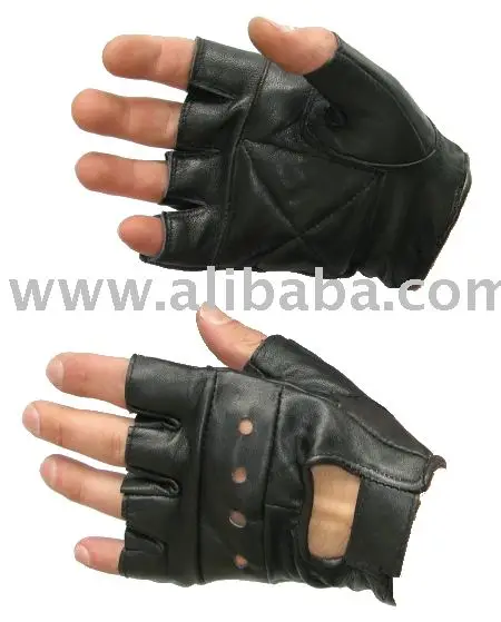 leather open finger gloves