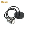 Black lighting ceiling rose with electric cable and lamp holder bronze