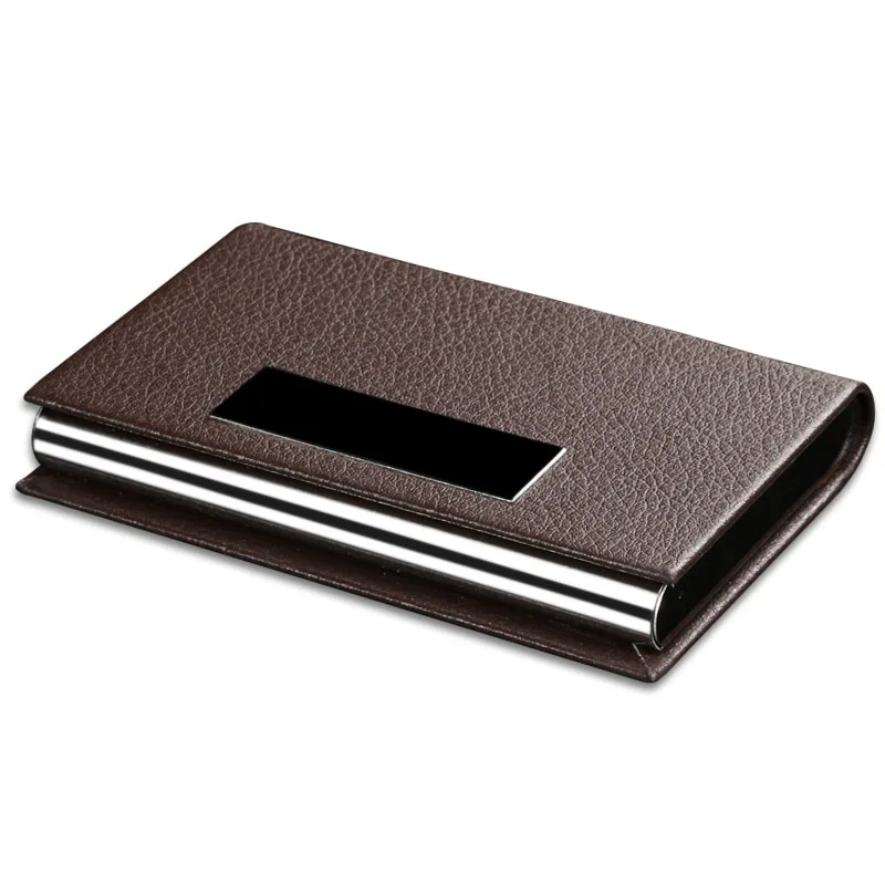 Leather And Metal Business Name Card Id Card Bank Credit Card Cases