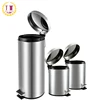 Stainless Steel Round Bathroom Step Trash Can