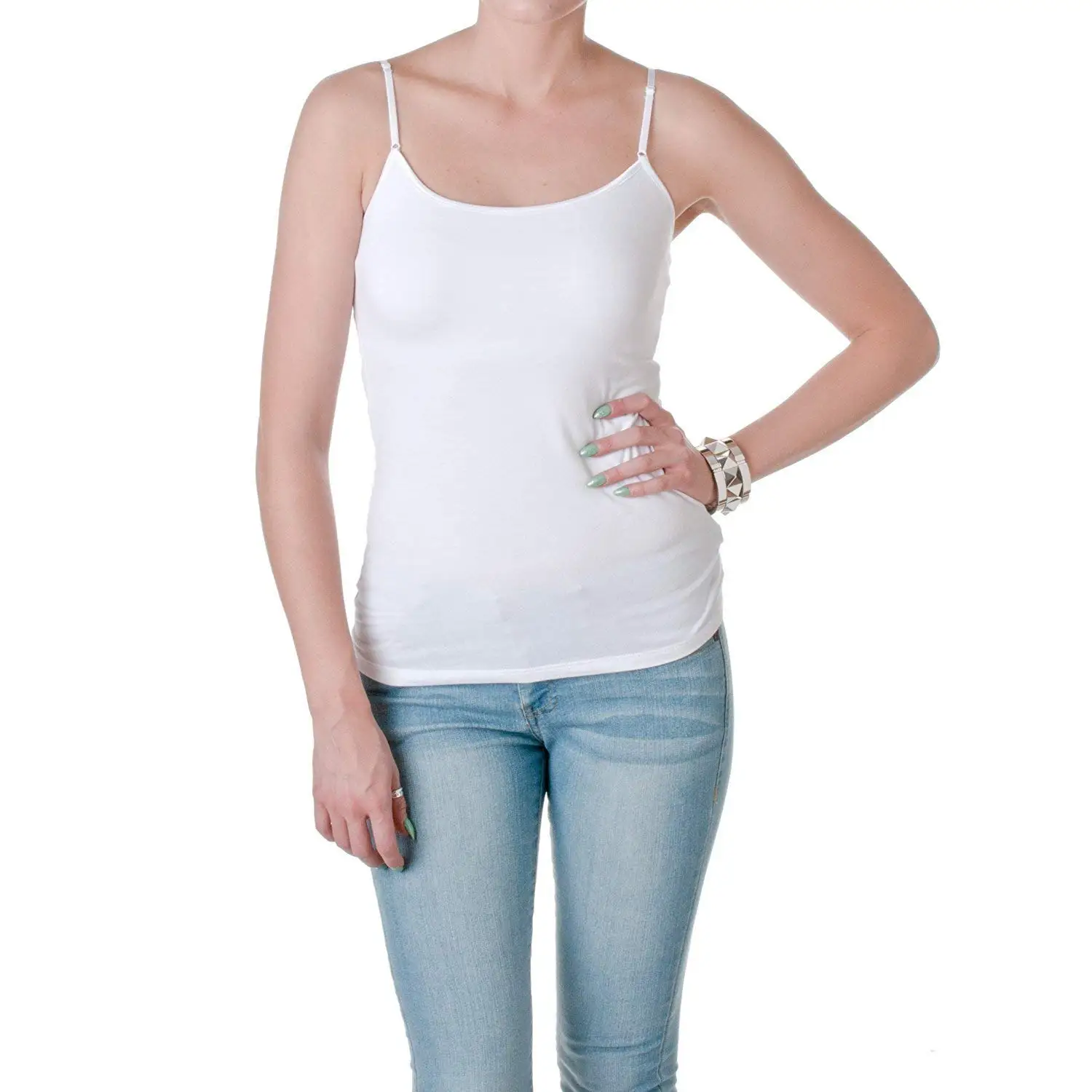 white camisole top with built in bra