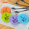 Wholesale creative plastic LIDS solid color coffee mark milk tea cup LIDS custom water cup LIDS