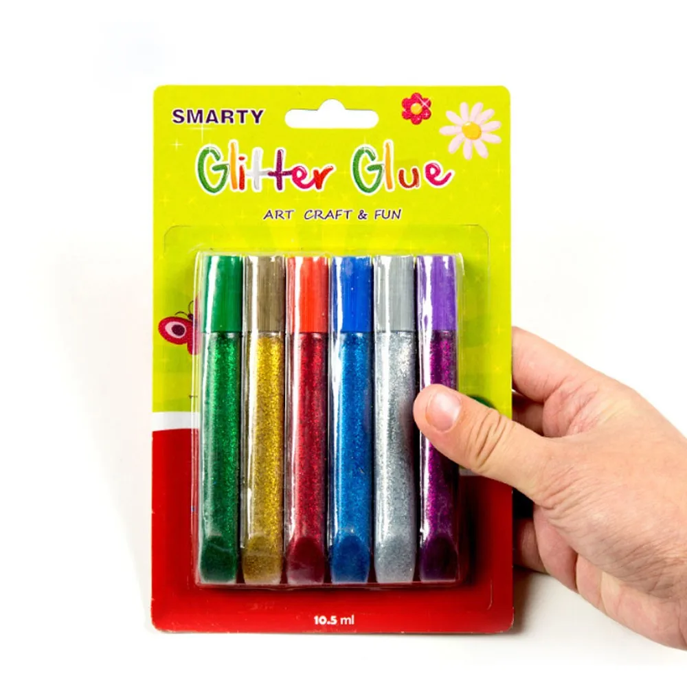Set Of 30 Glitter Glue Pens,Adheres To Paper,Craft Sticks,Fabric,Foam