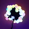 New led technology handmade string ball lights rgb changing color christmas ornament