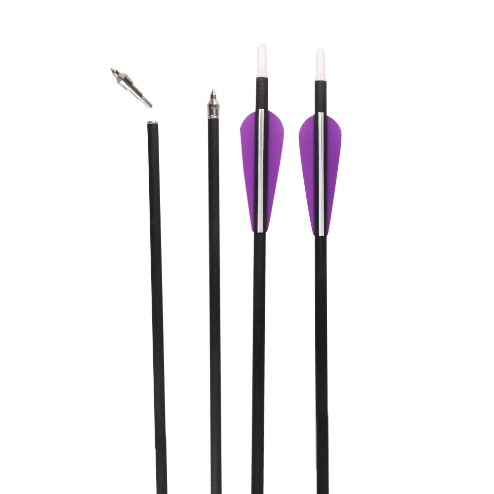 Spine 350 Cheap Carbon Fiber Arrows Hunting Carbon Shaft Arrow Archery