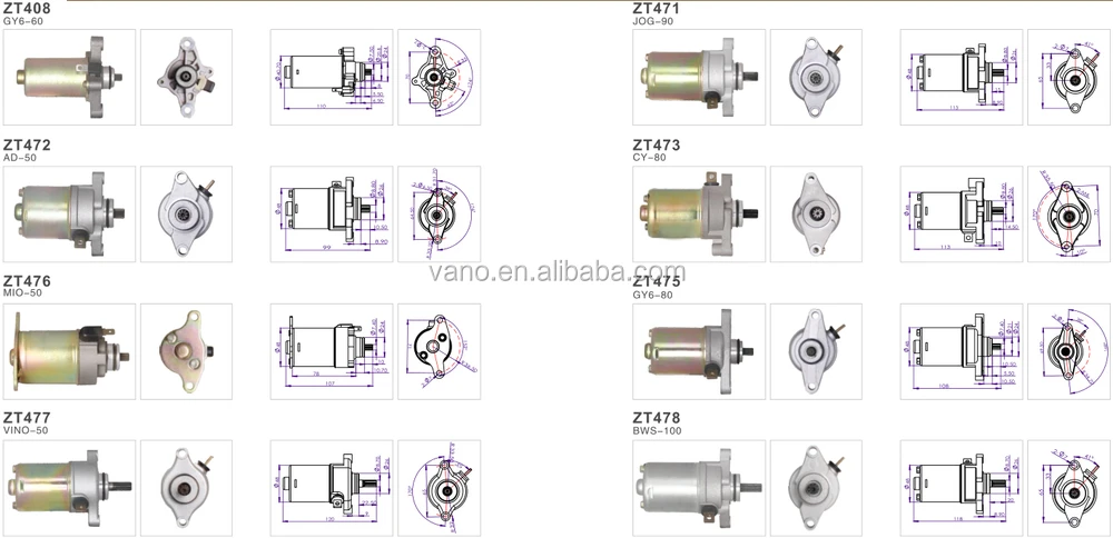 ATV Scooter Starter GY6 50 Electric Satrter Motor 139QMB