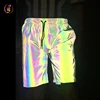 Specific Fashionable Women Reflective Rainbow Shiny Customized Logo Shorts