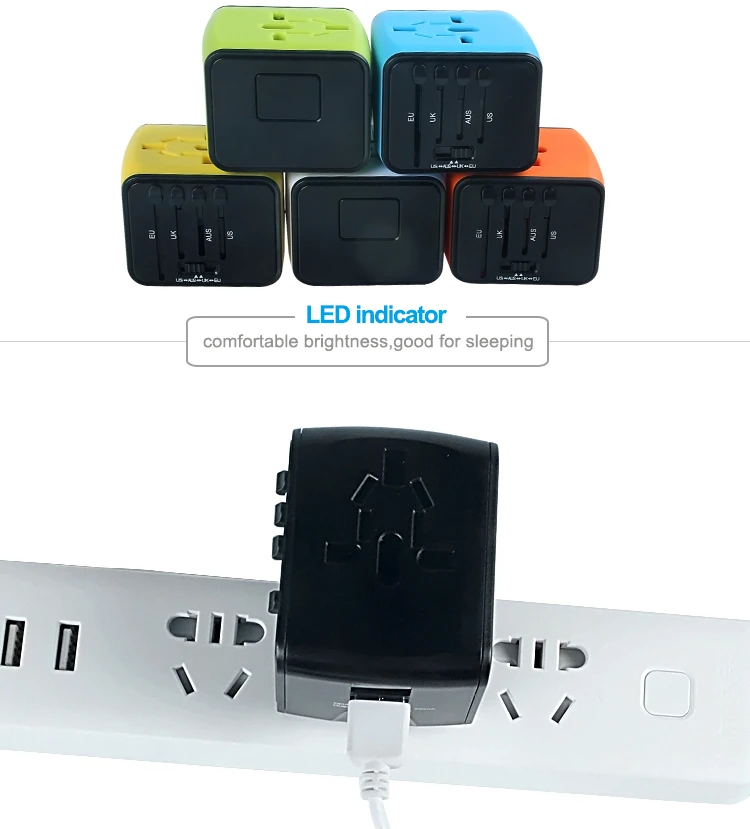 business coporate gifts travel adapter with 2 USB business gift set promotional gift item 