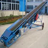 mobile portable belt conveyor system with hopper and grizzly for stone crusher