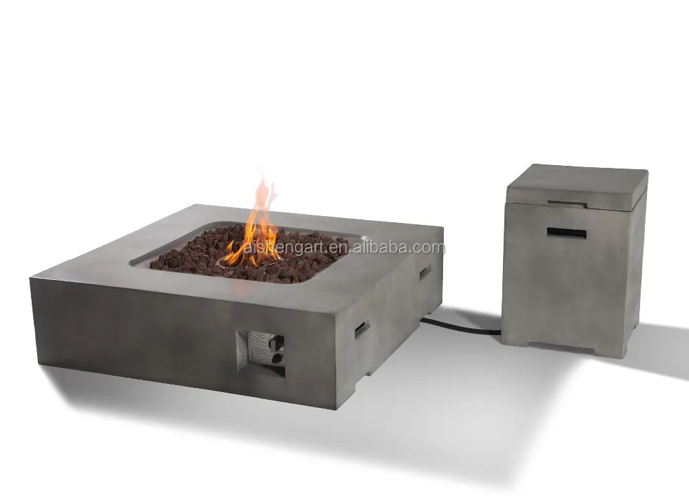 42 Square Modern Outdoor Patio Gas Fire