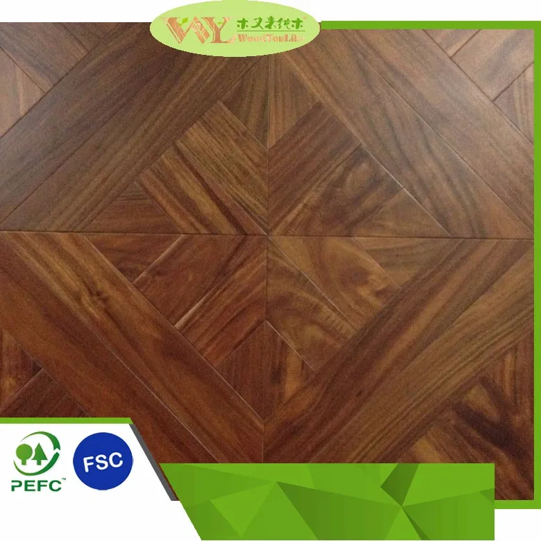 High Grade Hardwood Parquet Flooring Asian Walnut Acacia Parquet