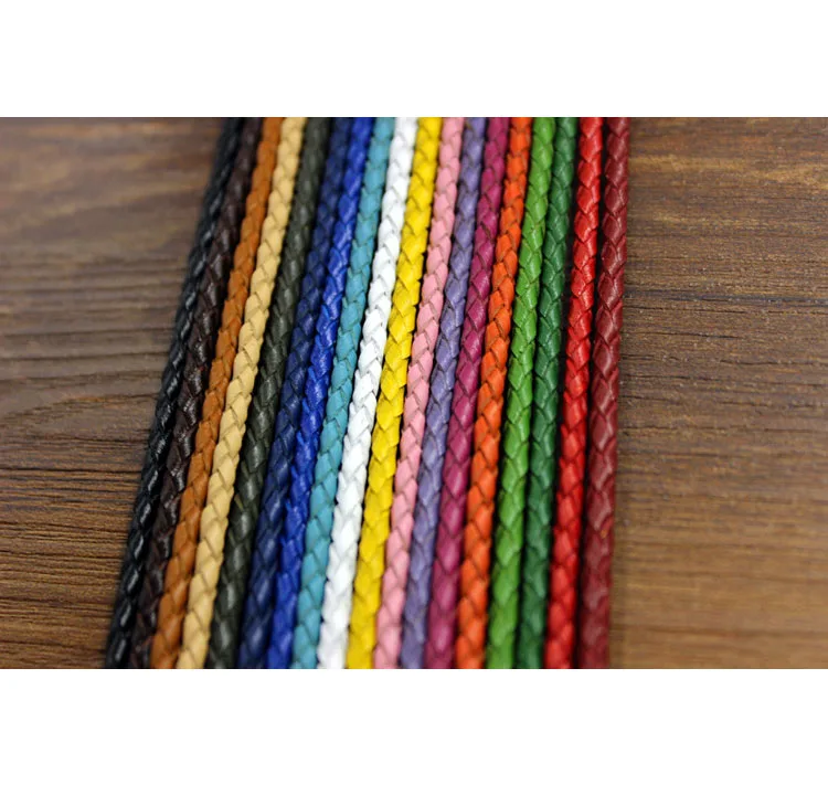 diy accessories braided leather cord bracelet necklace materials wholesale
