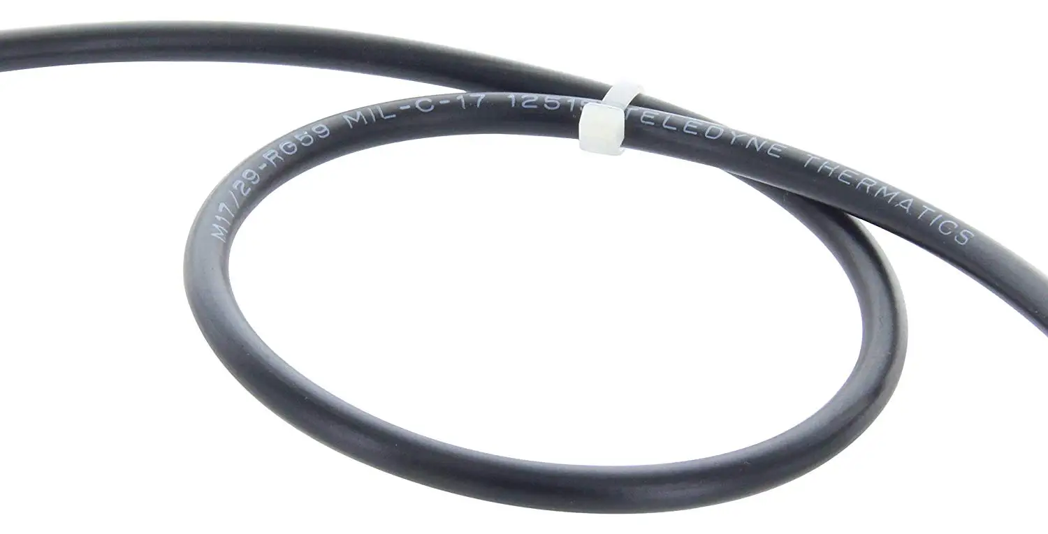 75 Ohm 3 FT RG59 Coaxial Patch Cable Gold F-Connector Each End Black F-Male to Male Black RG-59 Coax Jumper TV Video Extension Audio Plug Hook Up