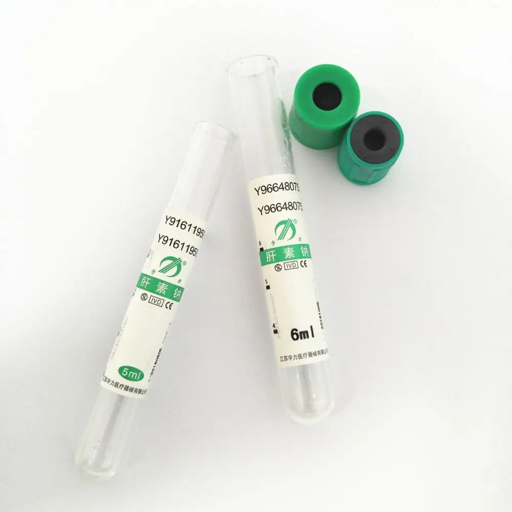 Dark Green Top Vacutainer Blood Tube With Additive Of Heparin Sodium Buy Green Top Blood Tube