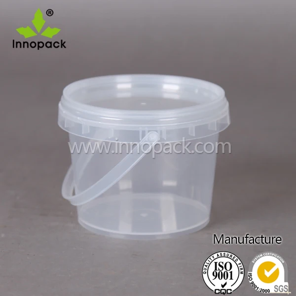 500ml Small Clear Plastic Buckets With Lids With Plastic Or Metal ...