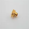 MMCX female right angle for panel circuit board mount rf connector
