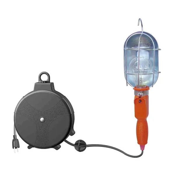 Retractable Cord Reel With Work Lightmetal Cage Work Light Reel Buy Retractable Cord Reel 1563