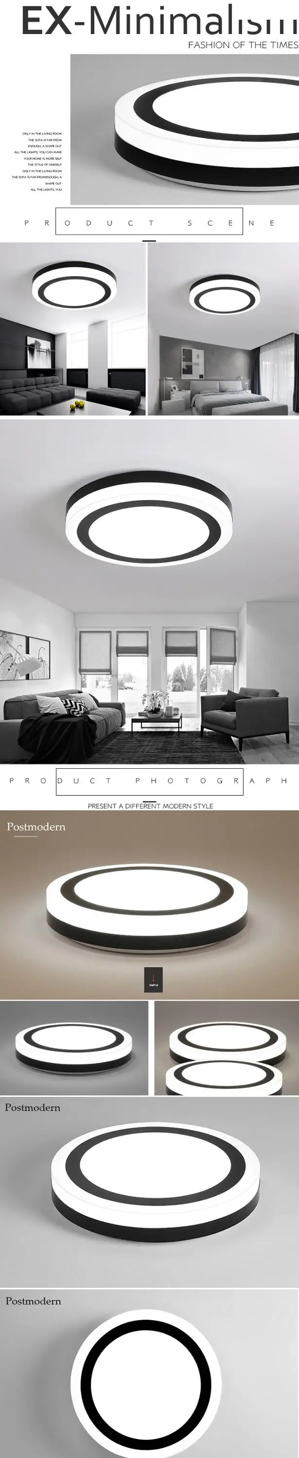 European design Dimmable lighting 30w High quality Round led ceiling light