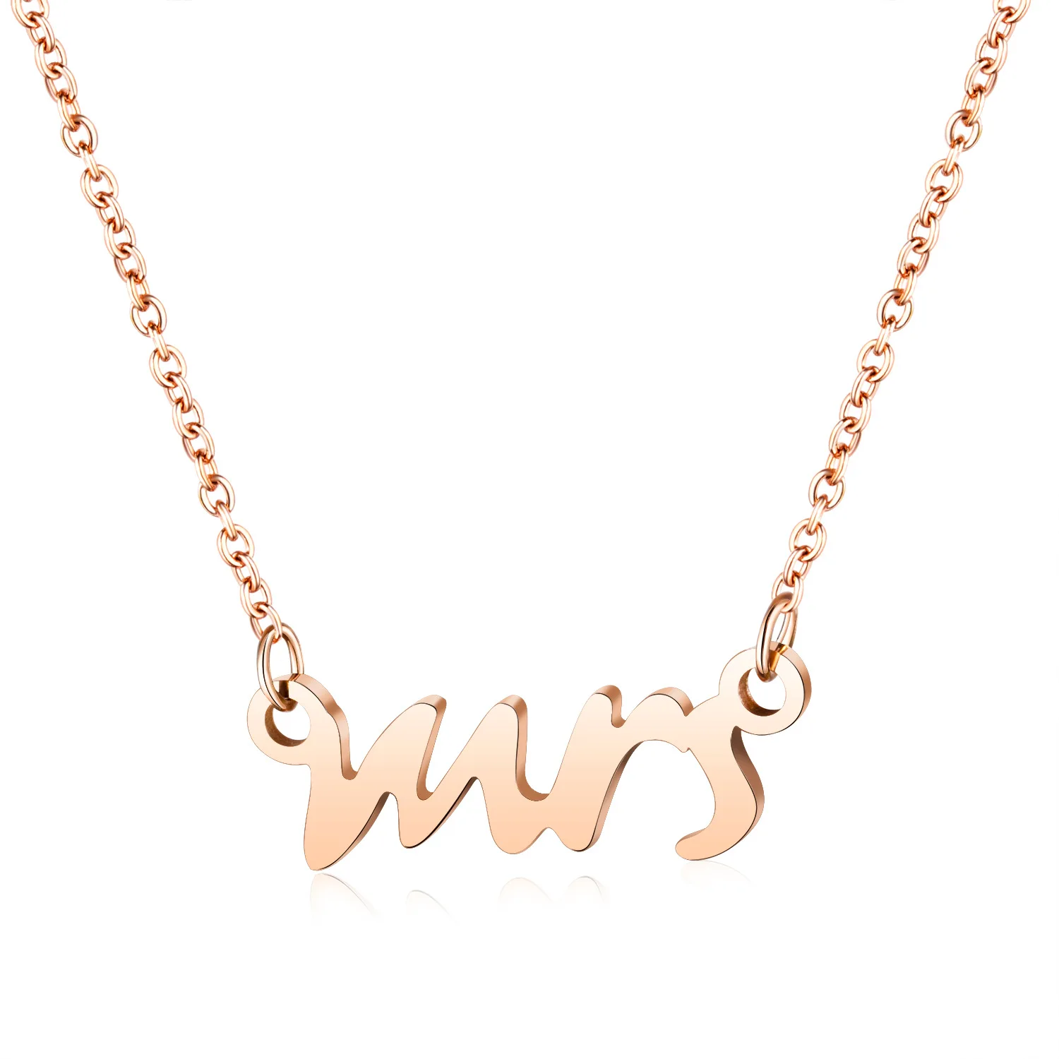 Mrs necklace rose gold Clearance
