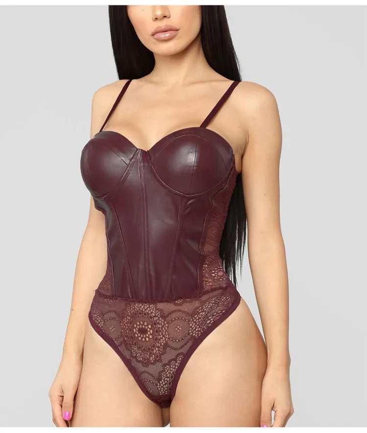 Ladies Sexy Pu Leather Bodysuit Sexy Lace Bodysuits For Women Buy
