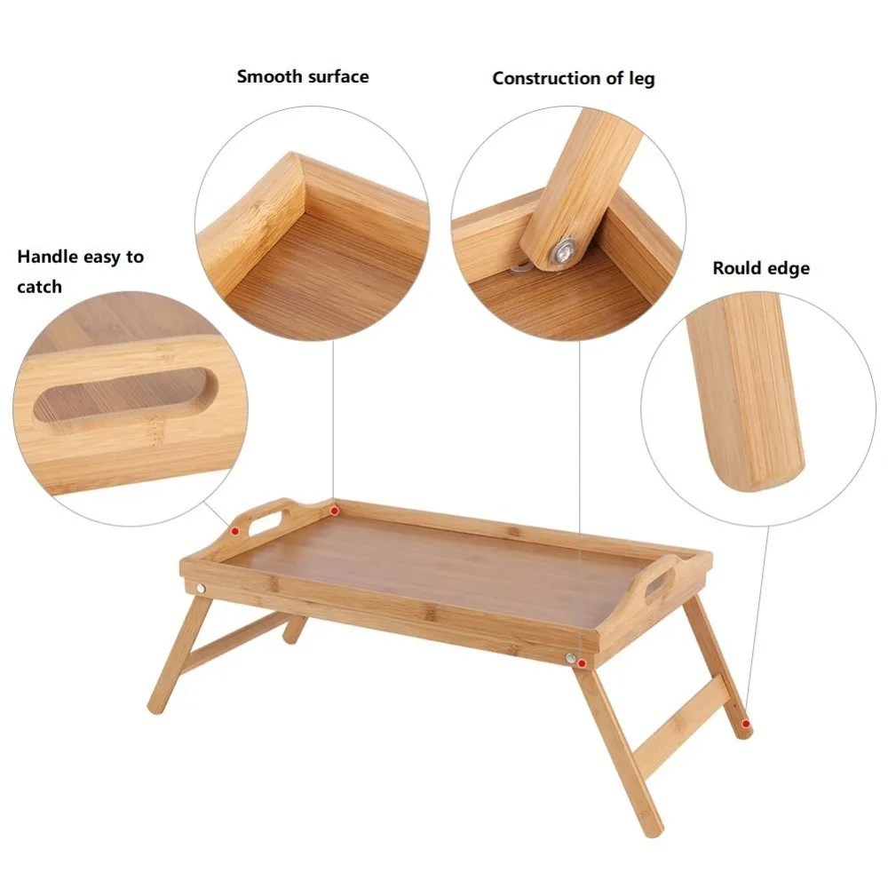 Wholesale Custom Wooden Bed Tray With Foldable Legs For Breakfast