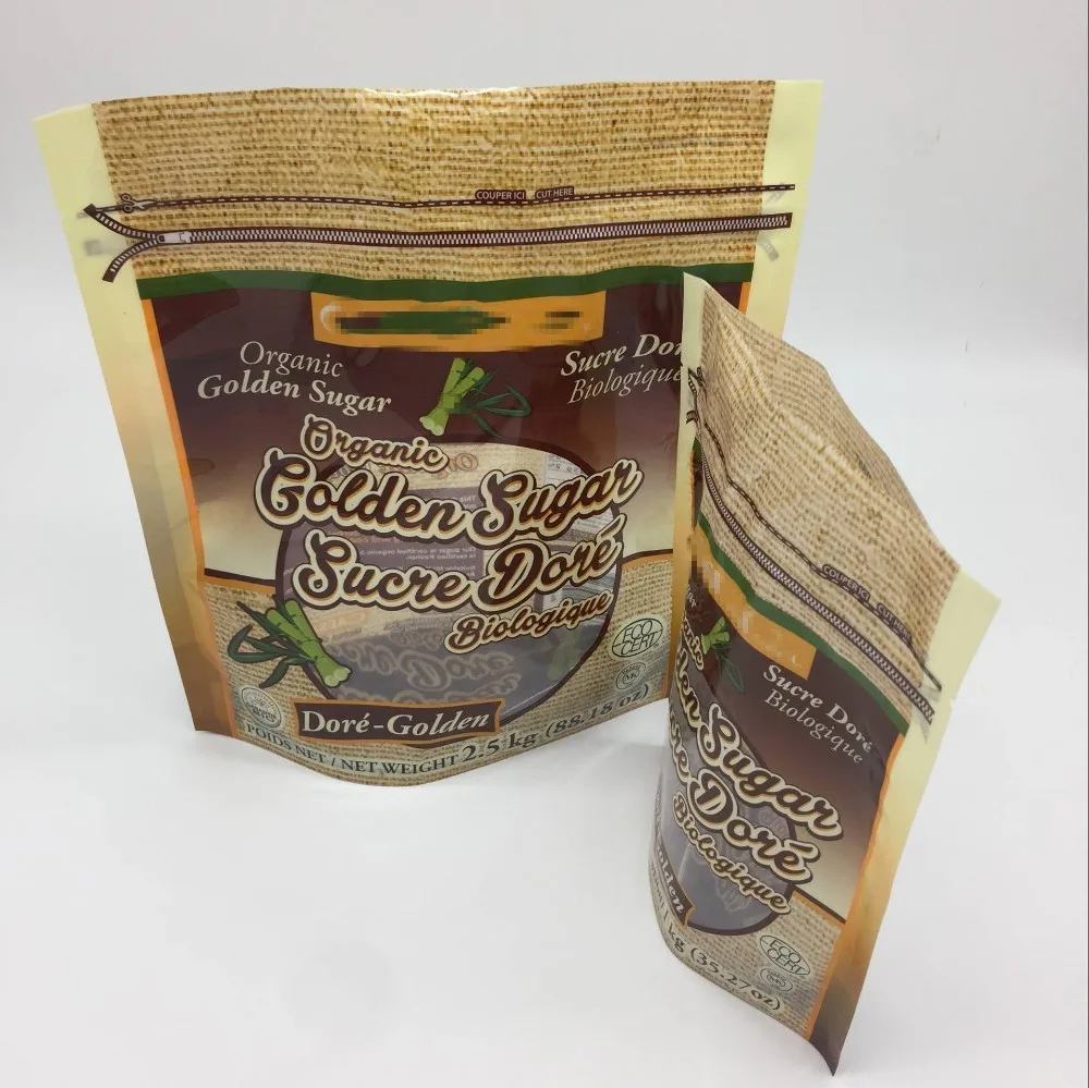 Customized Beef Jerky/dried Squids Three Side Seal Bag With Transparent