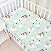 Custom Print Minky Fabric Fit Cotton Crib Organic Bassinet Sheet