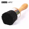 Black Bristle Beech Stencil Brush with Stainless Steel Ferrule Round Paint Brush