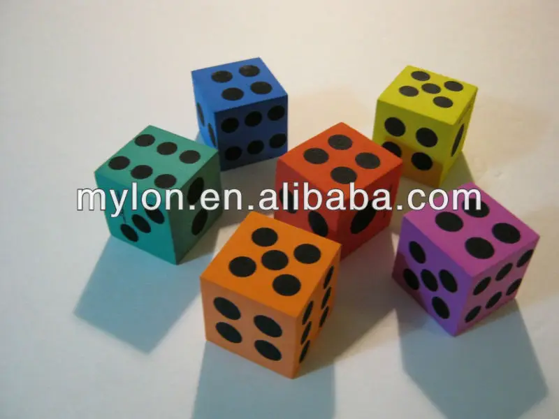 4 Jumbo Foam Dot Dice Die Numbers Math Cubes Count Games Party - Buy 4 ...