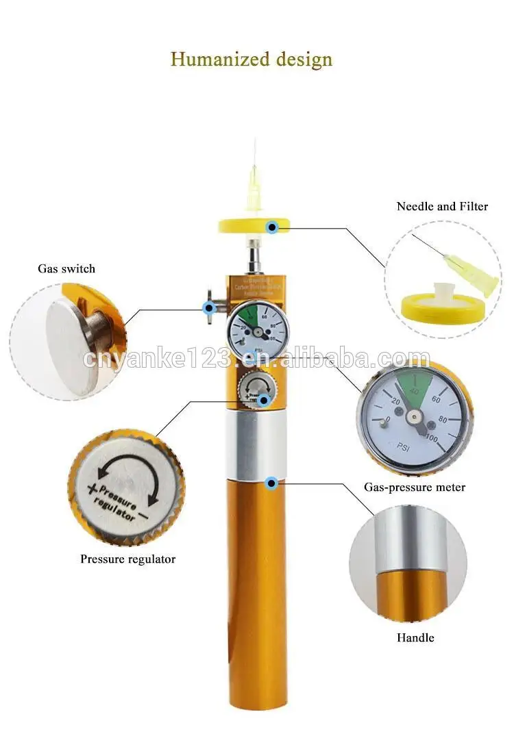 Stretch mark removal CDT carboxytherapy C2P injecting wrinkle removal skin breath device beauty machine