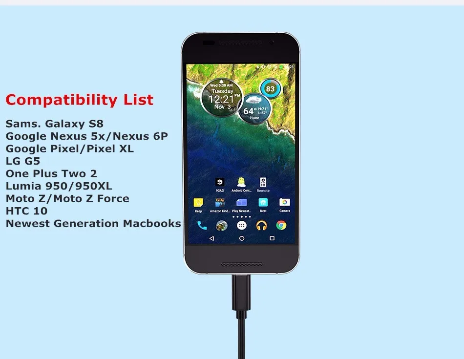 2017 NEW Arrival 1M USB Type-C Cable USB 3.0 3.1 Type C Data Cable for Samsung S8 S8 plus - ANKUX.COM