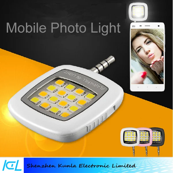 New gadgets 2016 promotion External Flash LED Fill Light Night Using Selfie Enhancing Flash Light for smartphone