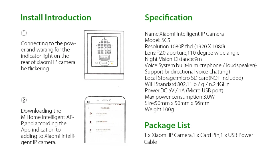 xiaomi xiaofang specification